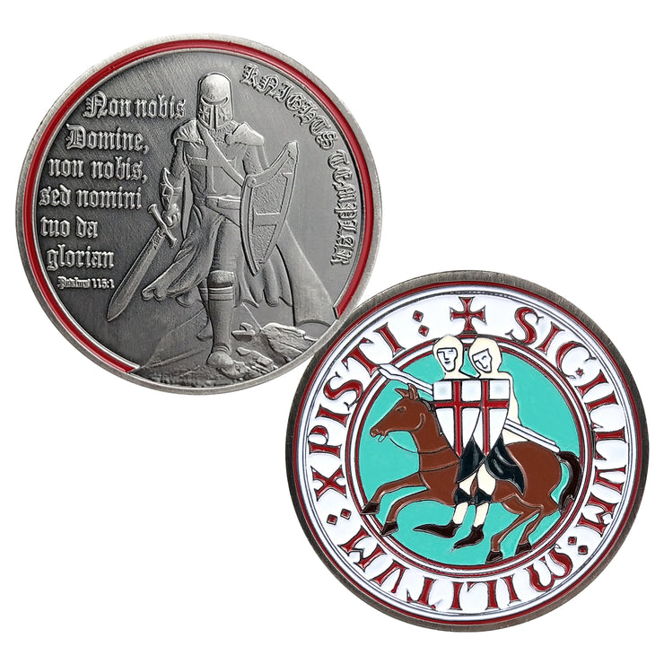 Knights Templar Challenge Coin 4 Style