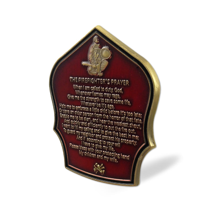Firefighter Prayer 911 Fallen Hero Challenge Coin