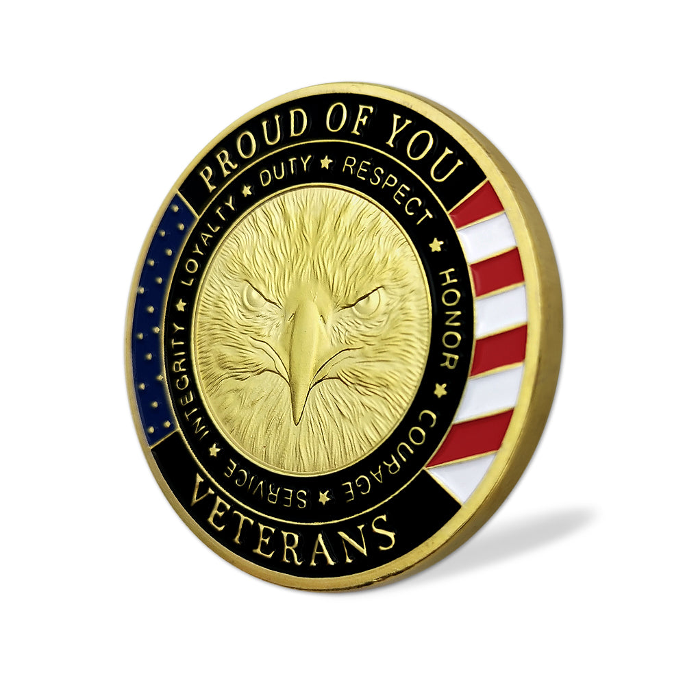 US Military Veterans Thank You for Your Service Army Appreciation Challenge Coin