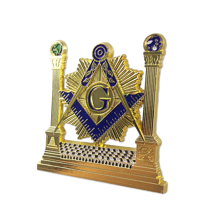 Mason Double Columns Square Auto Car Emblem