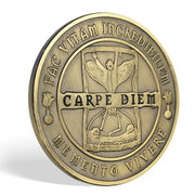 Memento Mori Memento Vivere Coin-Momento Mori Coins EDC Coin Stoic Reminder Token