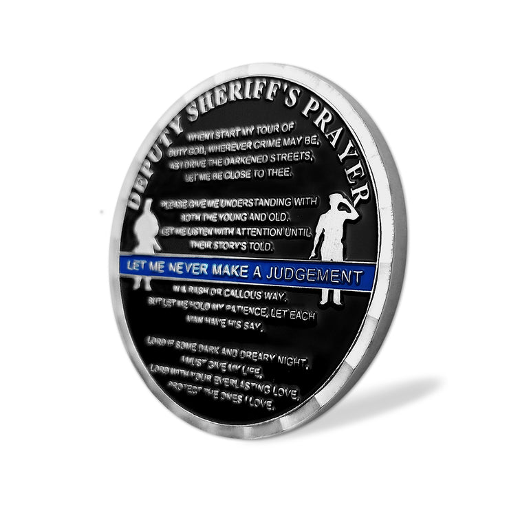 Deputy Sheriff's Prayer Spartan Warrior Police Challenge Coin
