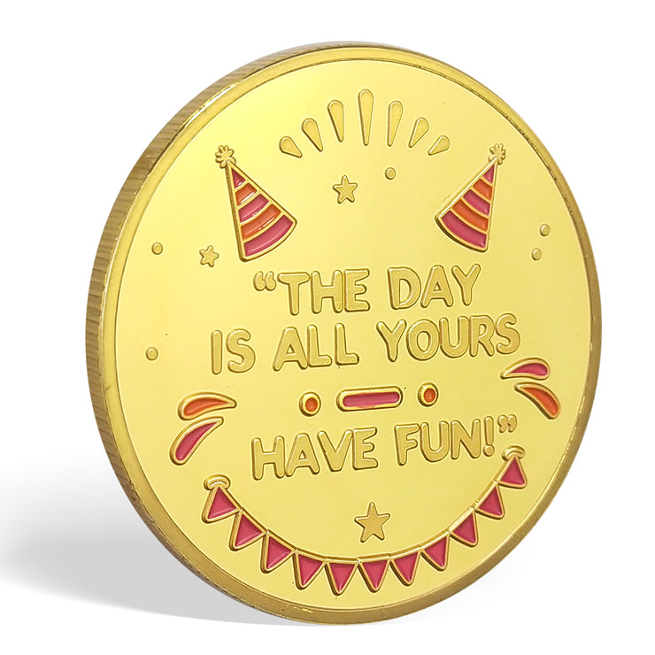 Happy Birthday Coin -Laughing and crying cake