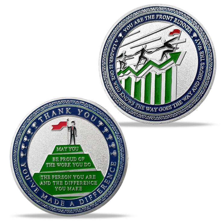 Encouragement Challenge Coin-Employee Appreciation Gifts Inspirational Thank You Coin for Students and Cowokers-Green Arrow