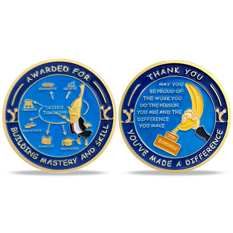 Encouragement Challenge Coin-Employee Appreciation Gifts Inspirational Thank You Coin for Students and Cowokers-Skills Teacher