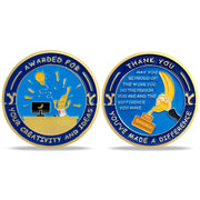 Encouragement Challenge Coin-Employee Appreciation Gifts Inspirational Thank You Coin for Students and Cowokers-Light Bulb