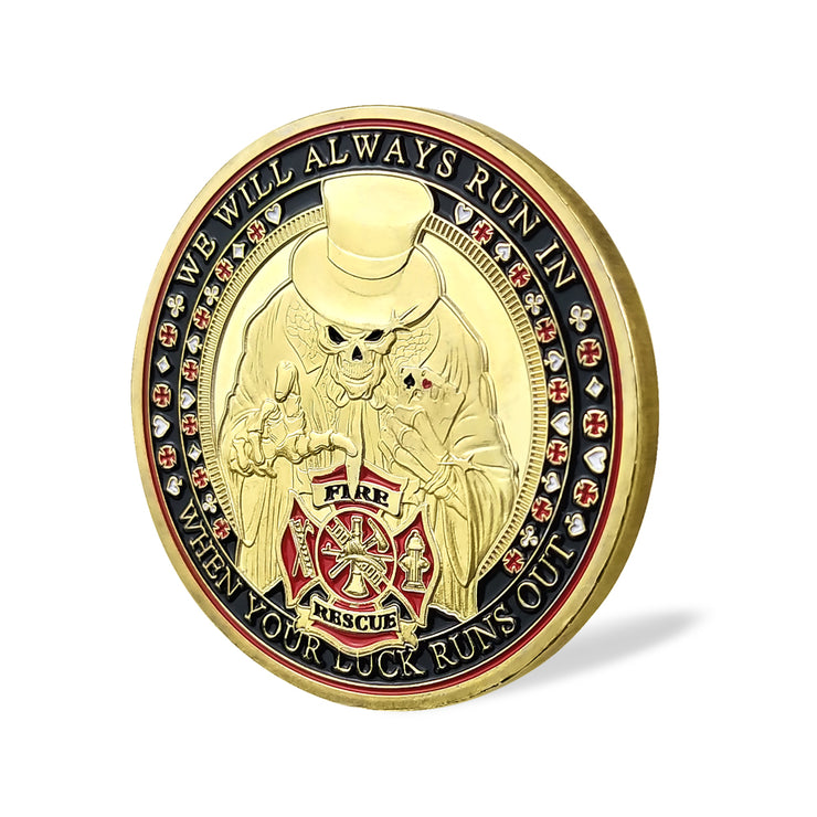 Firefighter Poker Challenge Coin