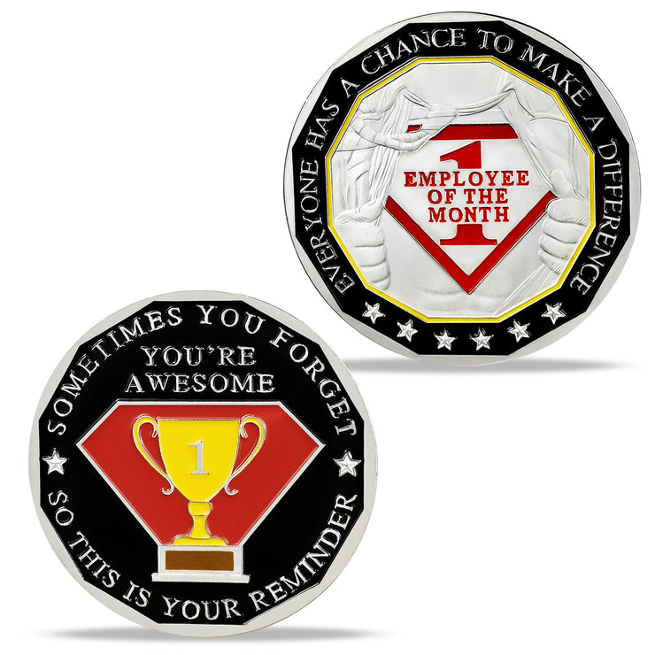 Encouragement Challenge Coin-employee Appreciation Gifts Inspirational Thank You Coin for Students and Cowokers-Star of the Month