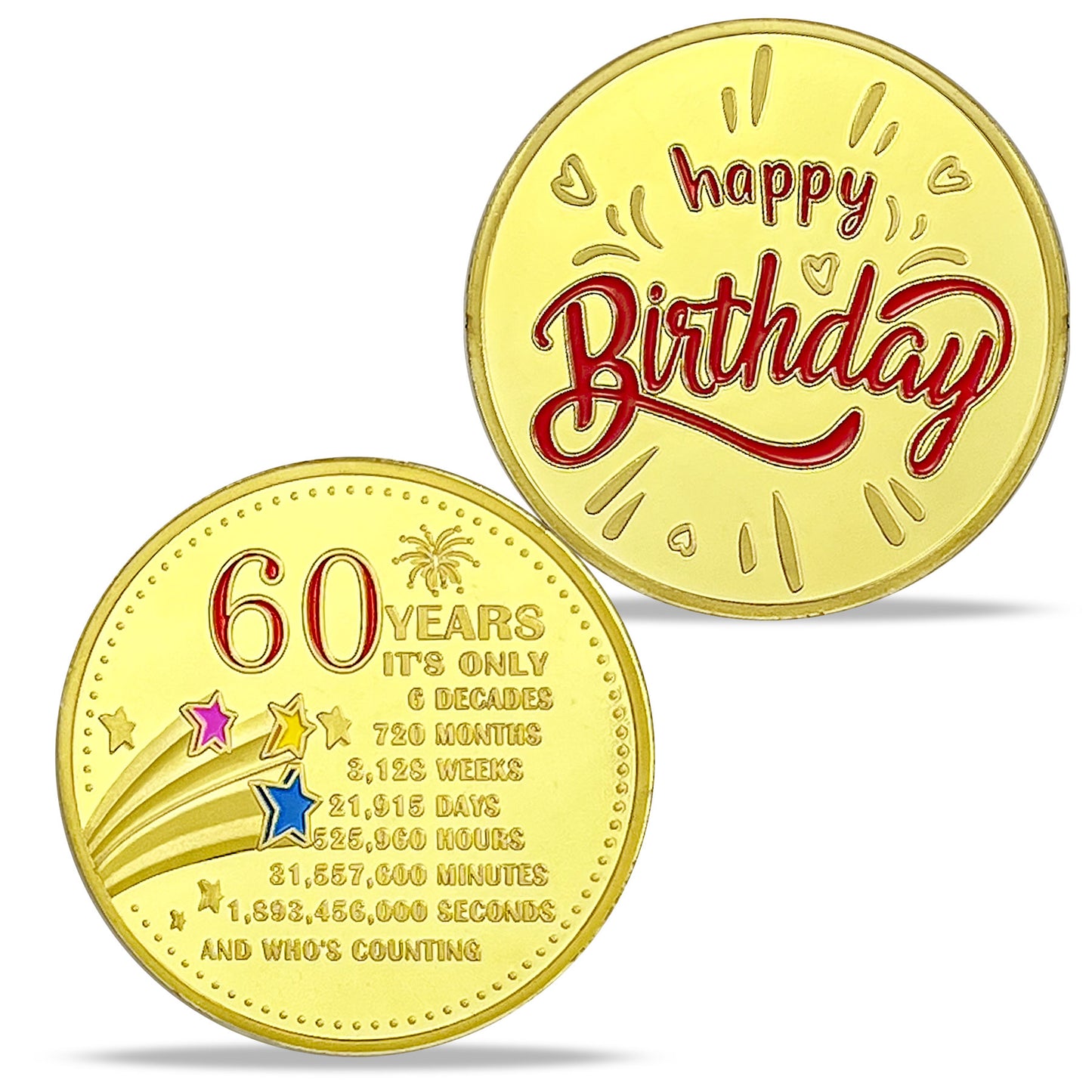 Happy Birthday Coin, Christian Birthday Gifts  40,50,60 Years Gold