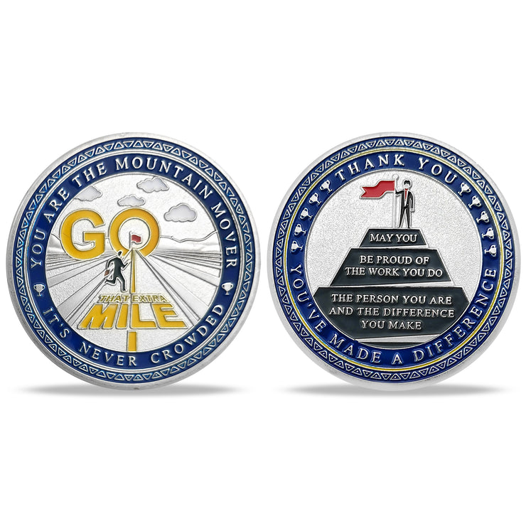 Encouragement Challenge Coin-employee Appreciation Gifts Inspirational Thank You Coin for Students and Cowokers-roads and Red Flags