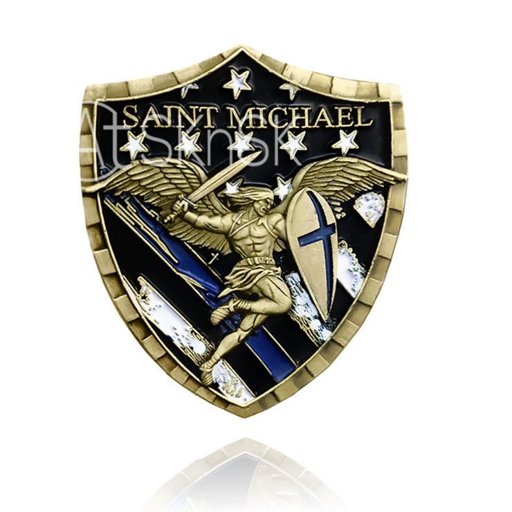 Police A Thin Blue Line Shield Badge Challenge Coin