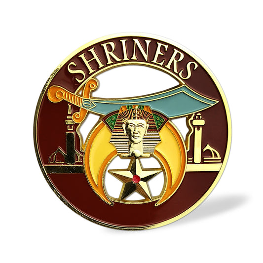 Shriners Masons Auto Car Emblem