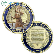 St Christopher Saint of Travelers Challenge Coin