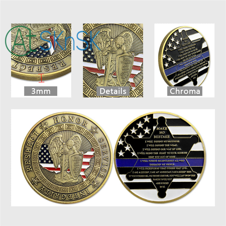 Police Armor of God Motto Challenge Coin