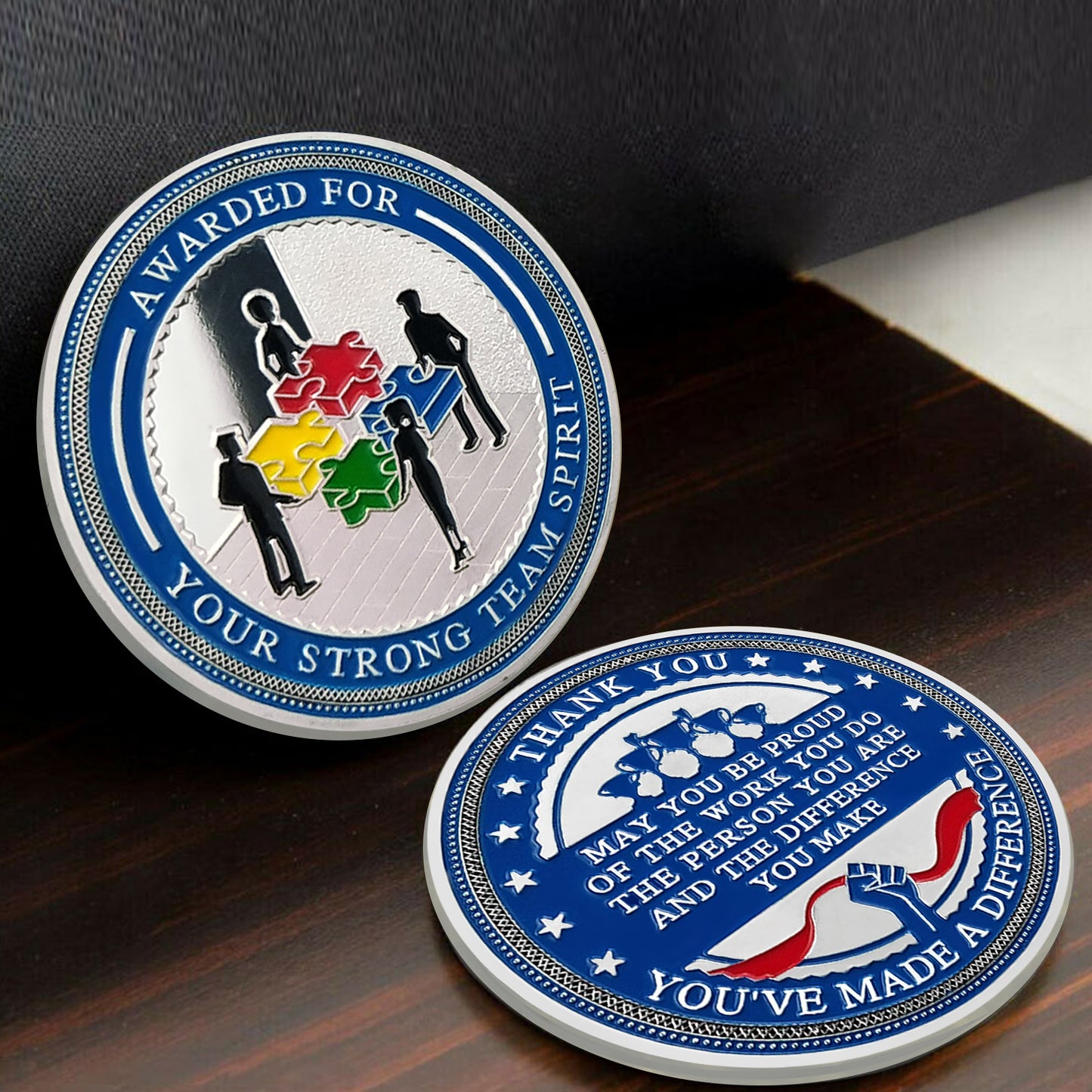 Encouragement Challenge Coin-Employee Appreciation Gifts Inspirational Thank You Coin for Students and Cowokers-Team Spirit