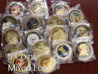 5 Pcs Random Challenge Coin Lot