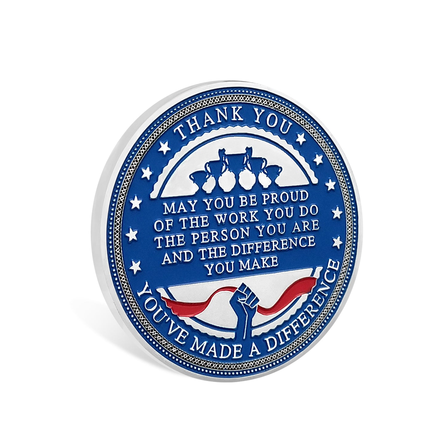 Encouragement Challenge Coin-Employee Appreciation Gifts Inspirational Thank You Coin for Students and Cowokers-Going Above and Beyond