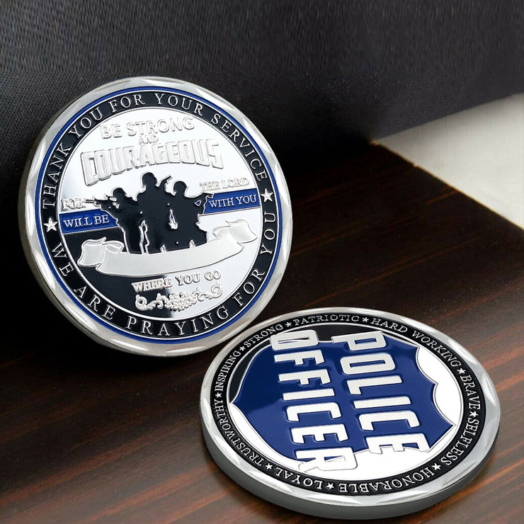 Police Officer Squad Challenge Coin Law Enforcement Shield Badge Collectible Medallion