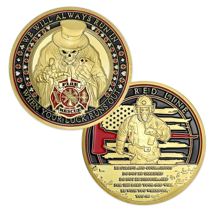 Firefighter Poker Challenge Coin