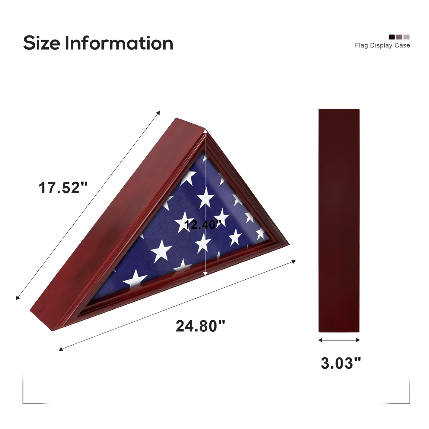 5‘ × 9‘ Memorial Flag Display Cherry Shadow Box