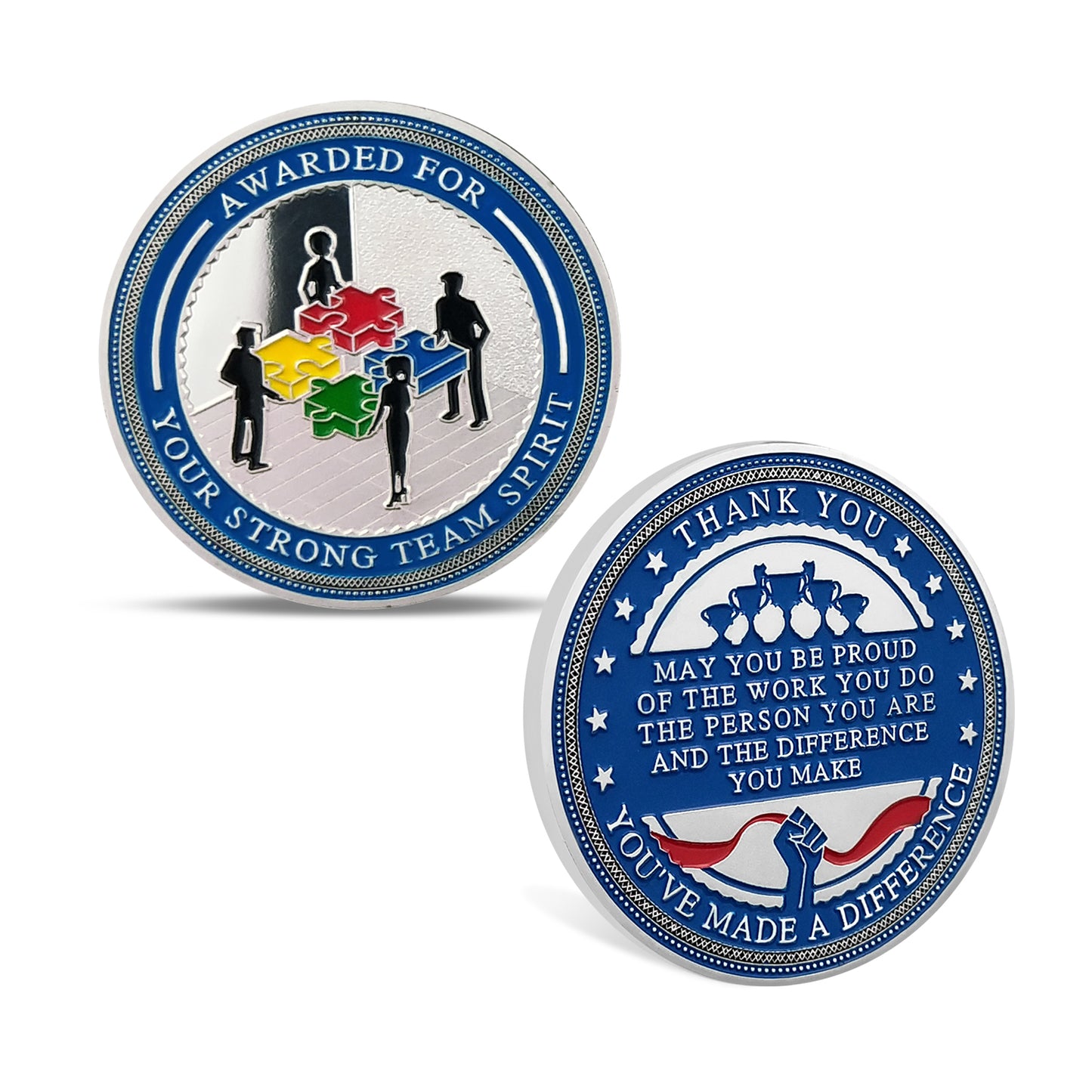 Encouragement Challenge Coin-Employee Appreciation Gifts Inspirational Thank You Coin for Students and Cowokers-Team Spirit